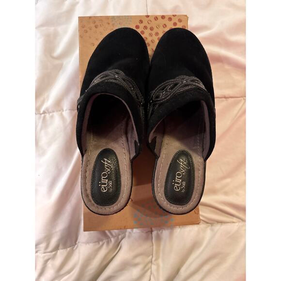 Black Suede clogs by Soffe, Euro Soft 8 (EU 39) - Picture 4 of 7